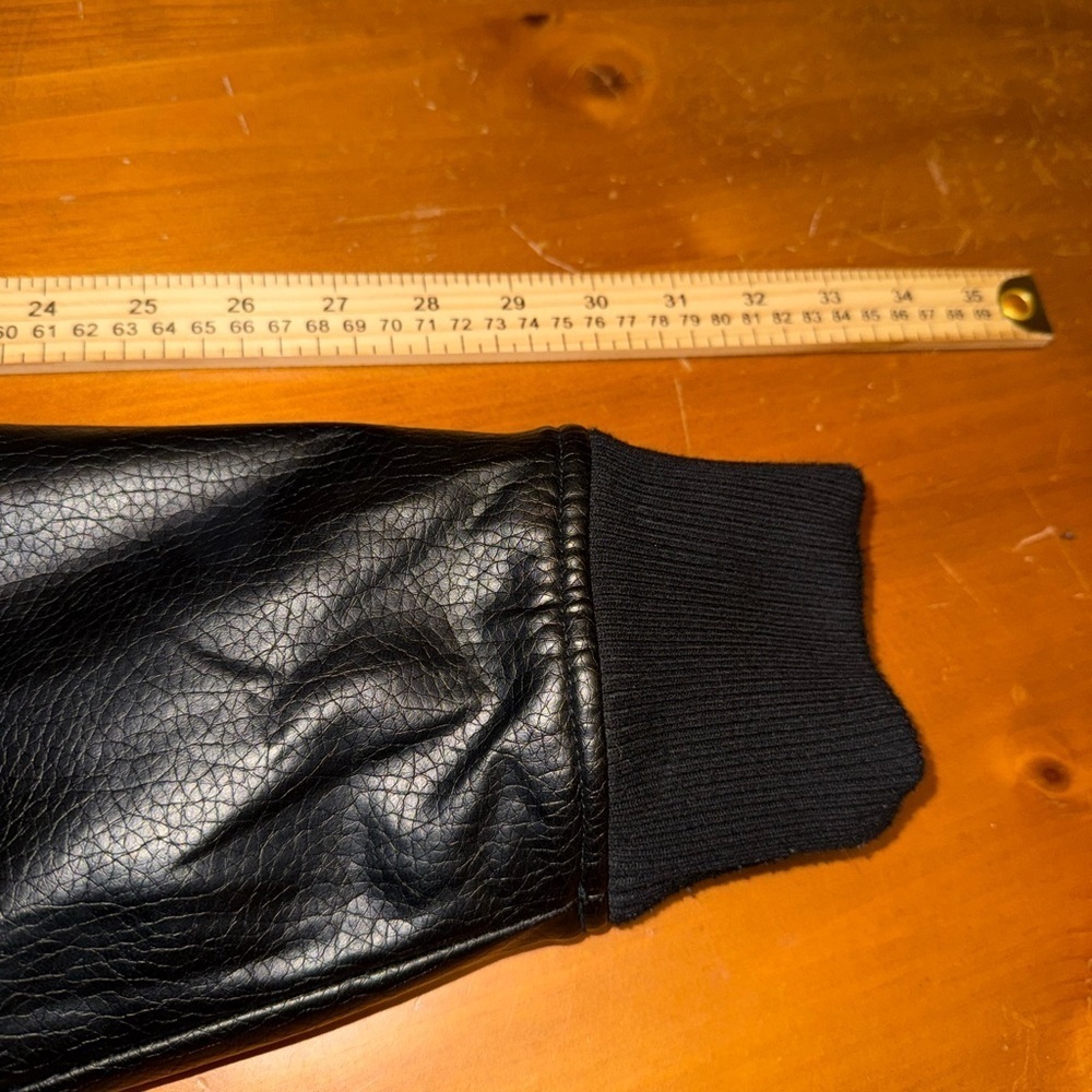 Rare Varsity Wool Blend Mens Jacket XL Black 90’s University Dark Scholar Warm - Picture 13 of 13